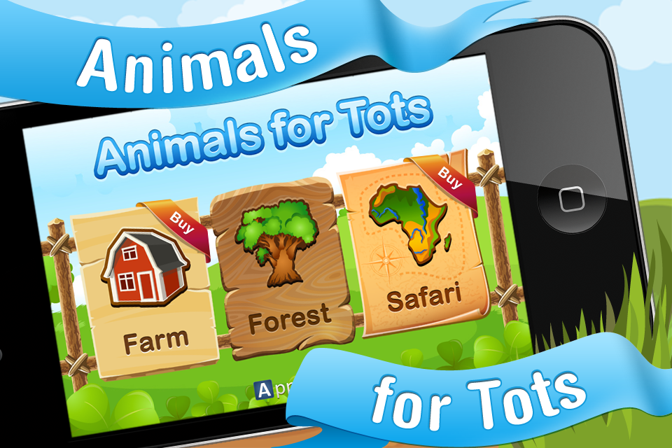 Animals for Tots. Animated Flashcards with Animal Sounds - Educational App